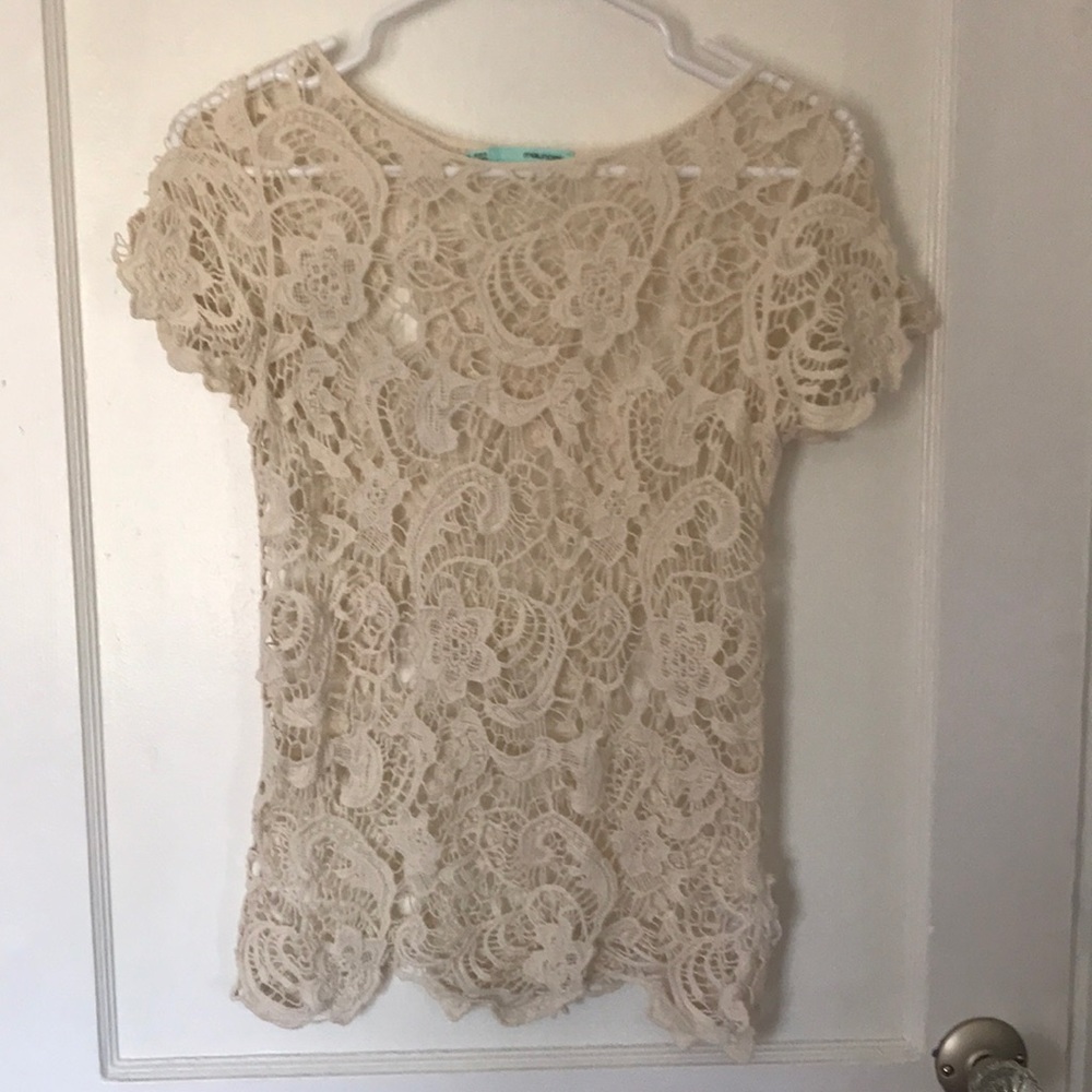 Cream Lace Maurices Top